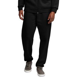Fruit of the Loom Eversoft Fleece Elastic Bottom Sweatpants with Pockets, Relaxed Fit, Moisture Wicking, Breathable(12 Pack – Black)