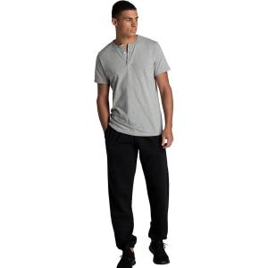 Fruit of the Loom Eversoft Fleece Elastic Bottom Sweatpants with Pockets, Relaxed Fit, Moisture Wicking, Breathable(Black Ink)