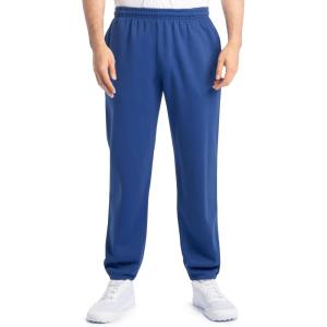 Fruit of the Loom Eversoft Fleece Elastic Bottom Sweatpants with Pockets, Relaxed Fit, Moisture Wicking, Breathable(Mellow Blue)