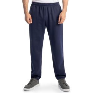 Fruit of the Loom Eversoft Fleece Elastic Bottom Sweatpants with Pockets, Relaxed Fit, Moisture Wicking, Breathable(Navy)
