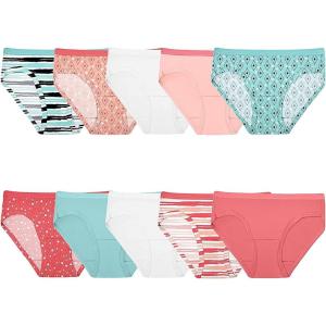 Fruit of the Loom Girls’ Cotton Hipster Underwear(Multicolor)
