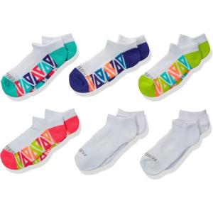 Fruit of the Loom Girls’ No Show 10 Pack Sock(White)