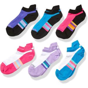 Fruit of the Loom Girls’ No Show 10 Pack Sock(White Assorted)