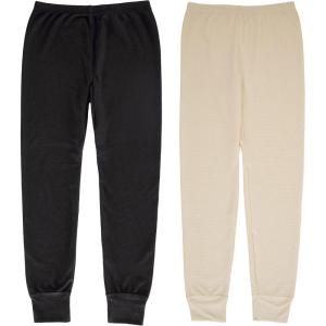 Fruit of the Loom Girls’ Premium 2-Pack Thermal Waffle Bottom(Black/Natural)