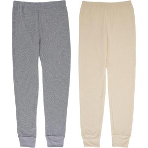 Fruit of the Loom Girls’ Premium 2-Pack Thermal Waffle Bottom(Heather Greystone/Natural)