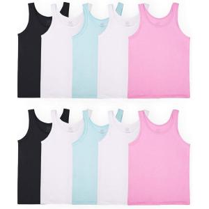 Fruit of the Loom Girls Undershirts (Camis & Tanks)(Tank – 10 Pack – Assorted)