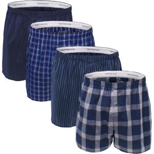 Fruit of the Loom Men’s Big & Tall Undershirt Multipacks(Boxer – 4 Pack – Woven Assorted)