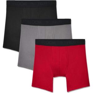 Fruit of the Loom Men’s Breathable Boxer Briefs, Moisture Wicking Underwear, Assorted Color Multipacks(Micro Mesh – Colors May Vary)
