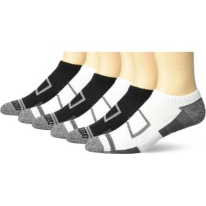 Fruit of the Loom Men’s Breathable Lightweight Performance No Show Socks(Black (8 Pack))