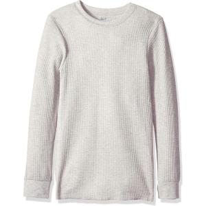 Fruit of the Loom Men’s Classic Midweight Waffle Thermal Underwear Crew Top(Light Grey Heather)