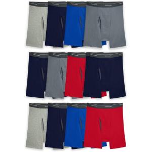 Fruit of the Loom Men’s Coolzone Boxer Briefs, Moisture Wicking & Breathable, Assorted Color Multipacks(12 Pack – Assorted Colors)