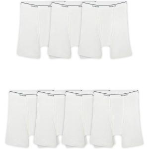 Fruit of the Loom Men’s Coolzone Boxer Briefs, Moisture Wicking & Breathable, Assorted Color Multipacks(7 Pack – White)