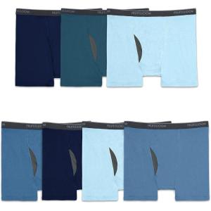 Fruit of the Loom Men’s Coolzone Boxer Briefs, Moisture Wicking & Breathable, Assorted Color Multipacks(Big Man – 7 Pack – Assorted Blue)