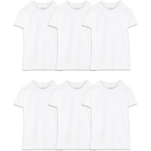 Fruit of the Loom Men’s Crew Tee Undershirts, Moisture Wicking & Tag Free, Also Available in Big & Tall(Big Man – White – 6 Pack)
