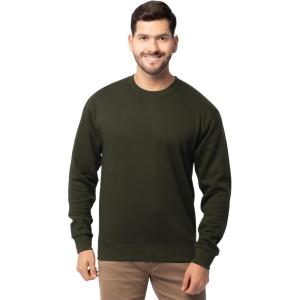 Fruit of the Loom Men’s Eversoft Fleece Crewneck Sweatshirts, Moisture Wicking & Breathable, Sizes S-4x(Duffle Bag Green)