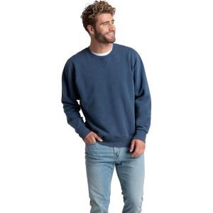 Fruit of the Loom Men’s Eversoft Fleece Crewneck Sweatshirts, Moisture Wicking & Breathable, Sizes S-4x(Garment Dyed Dark Tide)