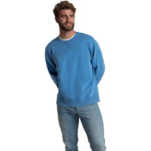 Fruit of the Loom Men’s Eversoft Fleece Crewneck Sweatshirts, Moisture Wicking & Breathable, Sizes S-4x(Garment Dyed Favorite Blue)