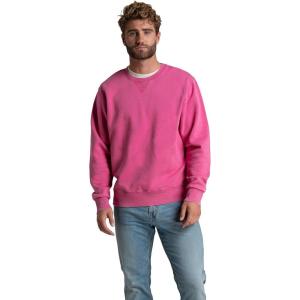 Fruit of the Loom Men’s Eversoft Fleece Crewneck Sweatshirts, Moisture Wicking & Breathable, Sizes S-4x(Garment Dyed Pink Flash)
