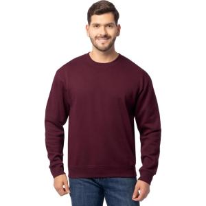Fruit of the Loom Men’s Eversoft Fleece Crewneck Sweatshirts, Moisture Wicking & Breathable, Sizes S-4x(Maroon)