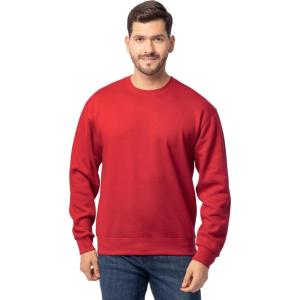 Fruit of the Loom Men’s Eversoft Fleece Crewneck Sweatshirts, Moisture Wicking & Breathable, Sizes S-4x(Red)
