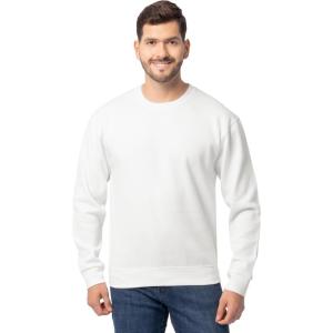 Fruit of the Loom Men’s Eversoft Fleece Crewneck Sweatshirts, Moisture Wicking & Breathable, Sizes S-4x(White)