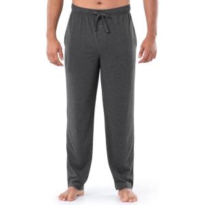 Fruit of the Loom Men’s Extended Sizes Jersey Knit Sleep Pajama Lounge Pant (1 & 2 Packs)(Charcoal Heather)