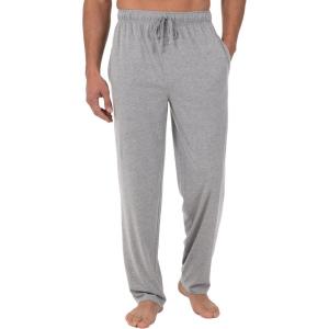 Fruit of the Loom Men’s Extended Sizes Jersey Knit Sleep Pajama Lounge Pant (1 & 2 Packs)(Light Grey Heather)