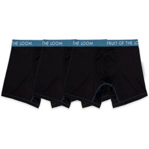 Fruit of the Loom Men’s Getaway Boxer Briefs, Lightweight Breathable Fabric, Quick Dry & Odor Control(Regular Leg – Black)