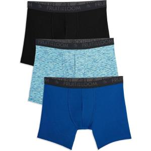 Fruit of the Loom Men’s Micro Mesh Boxer Briefs(Assorted Print – Colors May Vary)