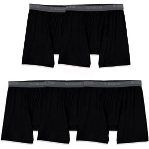 Fruit of the Loom Men’s Micro Stretch Boxer Briefs, Designed to Move with You, Lightweight & Moisture Wicking(5 Pack – Black)