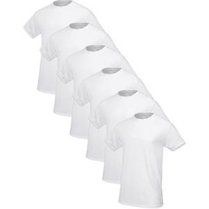 Fruit of the Loom Men’s Premium Big & Tall Undershirts(Tall Man – Crew – 6 Pack White)