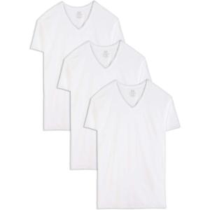 Fruit of the Loom Men’s Size Big Tag-Free Underwear & -Undershirts, Tall Man-V Neck-3 Pack, 3X-Large