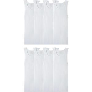 Fruit of the Loom Men’s Sleeveless Tag Free Moisture Wicking Tank A-Shirt(8 Pack – White)