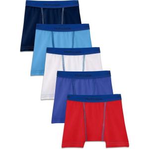 Fruit of the Loom Toddler Boys’ 5 Pack Cotton Stretch Boxer Briefs(Cotton Stretch – 5 Pack – Assorted)