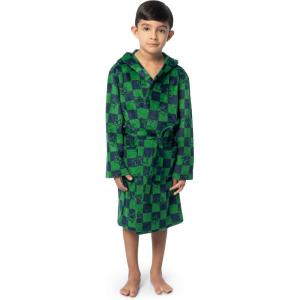Fruit of the Loom Unisex Kids Fleece Robe(Navy/Green)