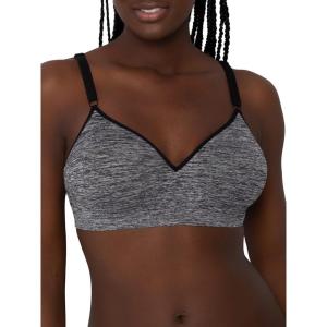 Fruit of the Loom Women’s 2-Pack Seamless Wire-Free Push-Up Bra – Soft, Comfortable & Supportive(Charcoal Heather)