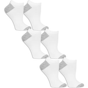 Fruit of the Loom Women’s 6 Pair Pack Core Socks, White (6 Pack), 4-10