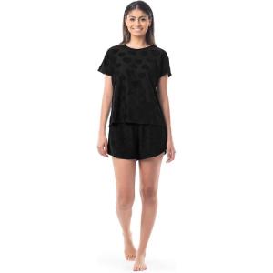 Fruit of the Loom Women’s Beyondsoft Sleep Tee and Shorts Set(Black)