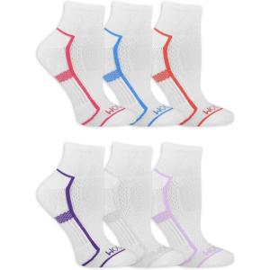 Fruit of the Loom Women’s Coolzone Cotton Ankle Socks (6 Pack)(White Assorted)