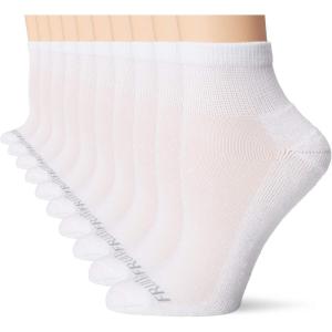 Fruit of the Loom Women’s Everyday Soft Cushioned No Show Socks(White)