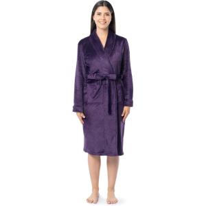 Fruit of the Loom Womens Fleece Robe(Dark Plum)