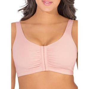 Fruit of the Loom Women’s Multi-Pack Front Closure Cotton Bra(Blushing Rose)