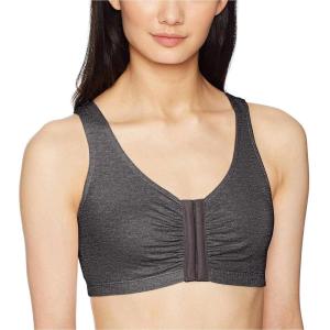 Fruit of the Loom Women’s Multi-Pack Front Closure Cotton Bra(Charcoal Heather)