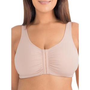 Fruit of the Loom Women’s Multi-Pack Front Closure Cotton Bra(Sand)