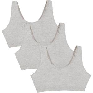 Fruit of the Loom Women’s Multi-Pack Tank Top Style Sports Bra(Grey/Grey/Grey)