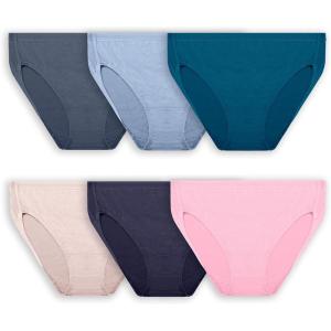 Fruit of the Loom Women’s Plus Size Underwear Briefs, Fit for Me, Designed to Fit Your Curves(Hi Cut – Micro Mesh – Colors May Vary)