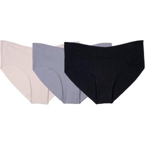 Fruit of the Loom Women’s Underwear, Pima Cotton Blend Fabric, Super Smooth Raw Cut Edges(Hipster – 3 Pack – Nude/Silver/Black)