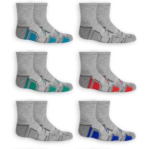 Fruit of the Loom boys Everyday Active Ankle Socks (12 Pack)(Grey)