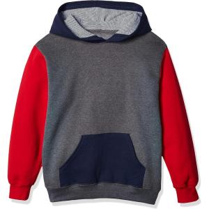 Fruit of the Loom boys Fleece Sweatshirts, Hoodies, Sweatpants & Joggers(Pullover – Charcoal Heather/True Red)