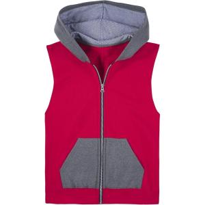 Fruit of the Loom boys Fleece Sweatshirts, Hoodies, Sweatpants & Joggers(Vest – True Red)